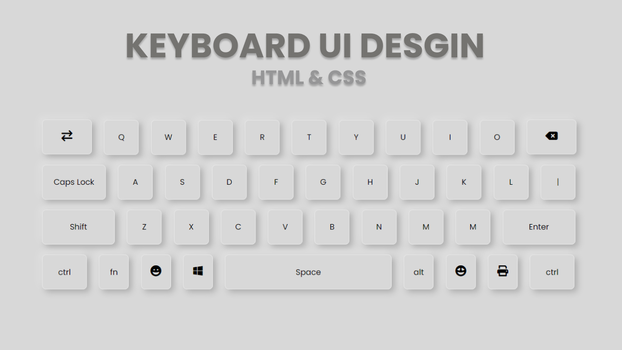 Create Keyboard UI Design with HTML and CSS