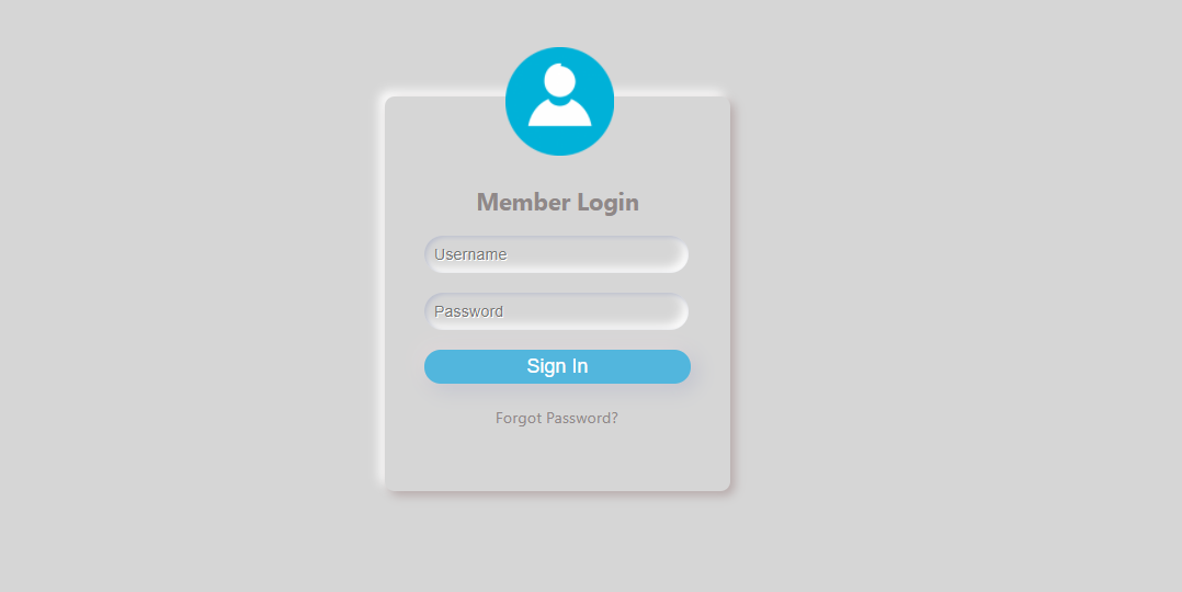 Neomorphism Login Form with HTML and CSS