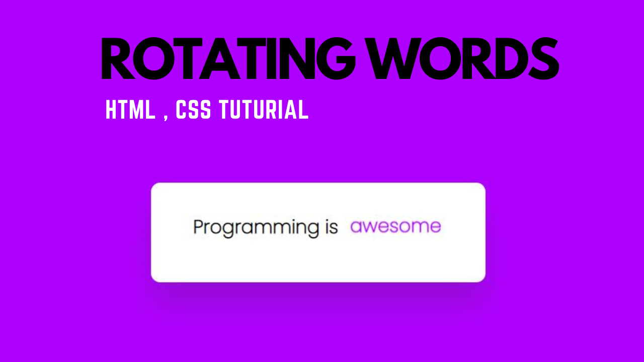 Rotating Words with HTML and CSS