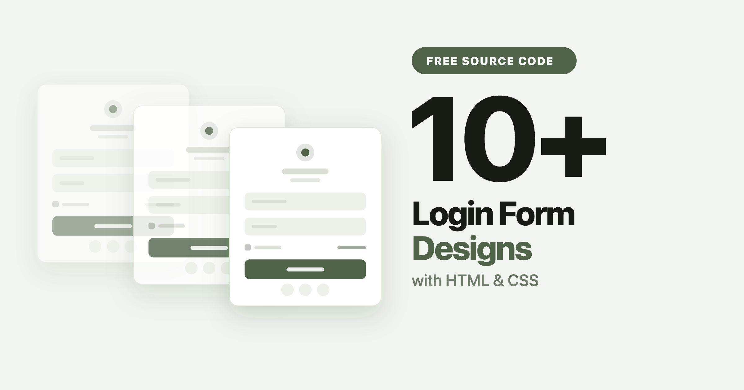 10+ Free Login Form Designs in HTML and CSS