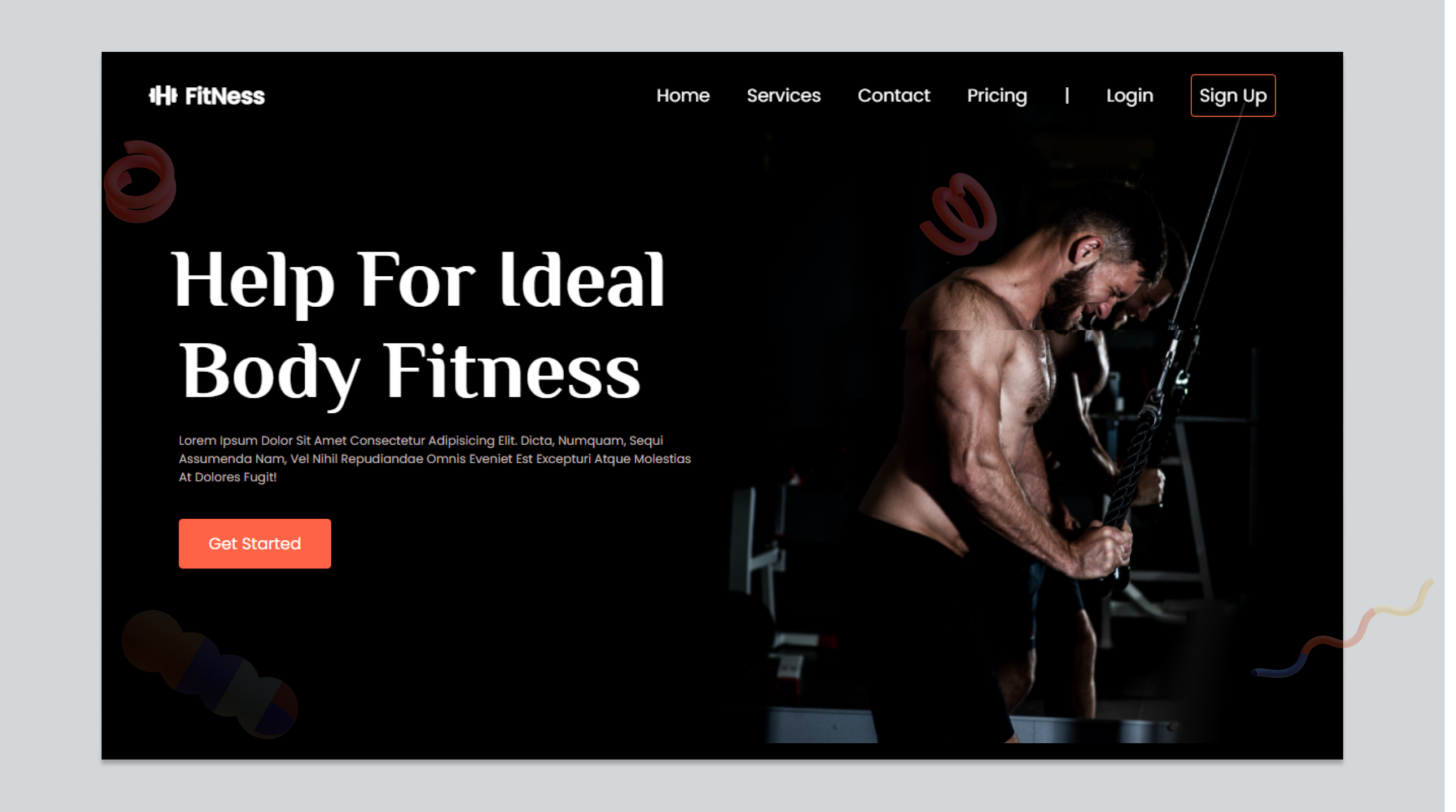 Create Gym Web page with HTML and CSS